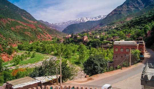 ourika valley and atlas mountains